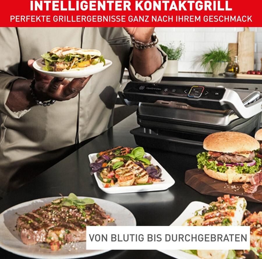 Tefal Contactgrill OptiGrill Elite XL vaatwasserbestendige platen Countdown tot het grillresultaat grillboost voor grillstrepen GC760D - Foto 5