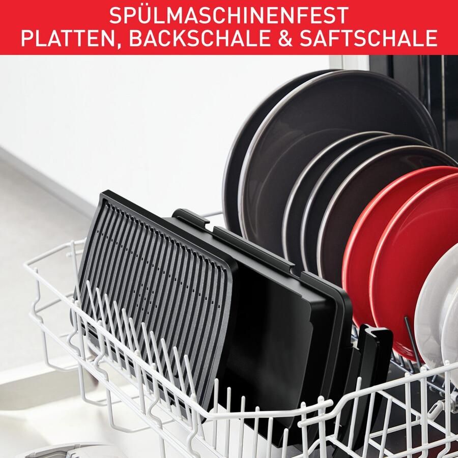 Tefal Contactgrill OptiGrill+ XL incl. bakplaat handmatige modus met 4 temperaturen 9 automatische kookprogramma's vaatwasmachinebestendige platen gc724d - Foto 7
