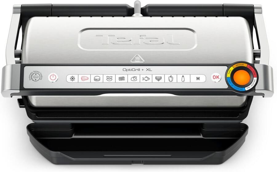 Tefal OptiGrill+ XL GC727D Intelligente Contactgrill 9 automatische programma's Groot Grilloppervlak 2000W RVS - Foto 2
