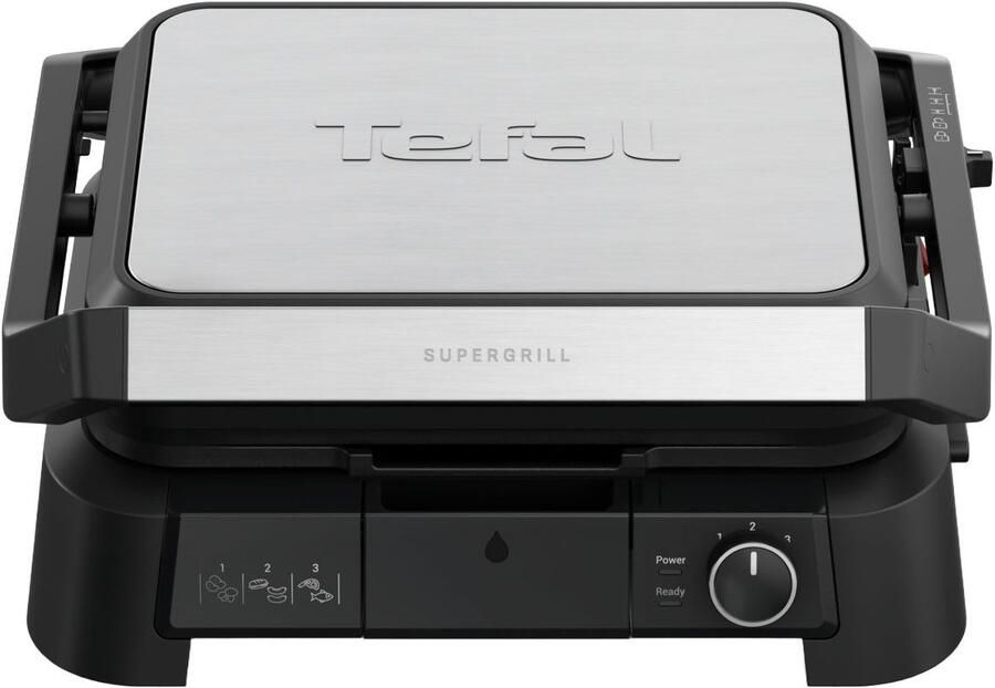 Tefal SuperGrill 3-in-1 GC510D Contactgrill Barbecue & Ovenstand RVS 2000W Verticaal Opbergbaar Uitneembare platen - Foto 5