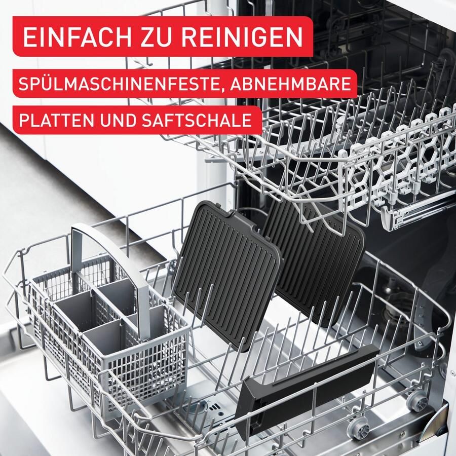 Tefal SuperGrill 3-in-1 GC510D Contactgrill Barbecue & Ovenstand RVS 2000W Verticaal Opbergbaar Uitneembare platen - Foto 4