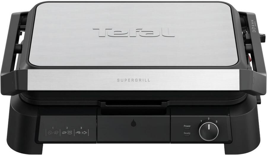 Tefal Contactgrill SuperGrill 3in1 XL Grill Barbecue- Ovenstand 3 temperaturen vaatwasmachinebestendige platen grillen voor tot 8 personen gc520d - Foto 7