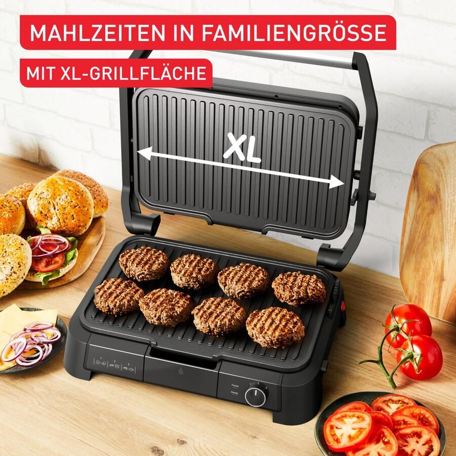 Tefal Contactgrill SuperGrill 3in1 XL Grill Barbecue- Ovenstand 3 temperaturen vaatwasmachinebestendige platen grillen voor tot 8 personen gc520d - Foto 2