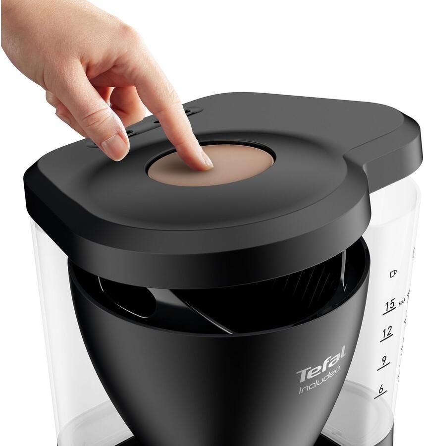 Tefal Filterkoffieapparaat CM5338 Incluedo 1 25 l 1 25 l 10 15 kopjes uitneembare filterinzet met twee grepen - Foto 3