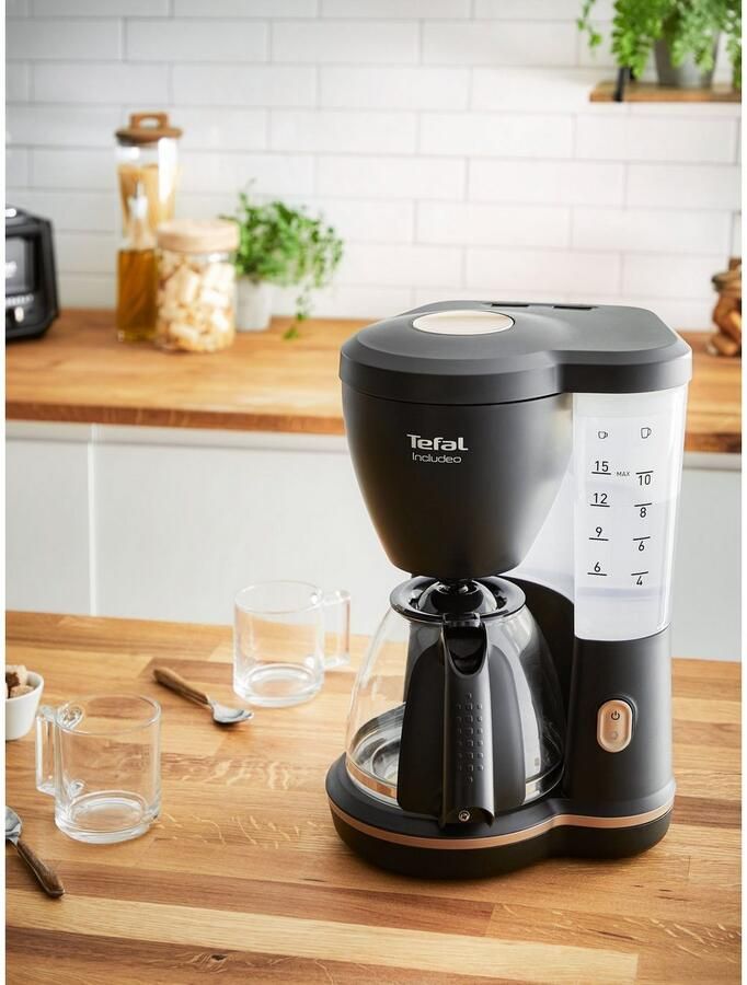 Tefal Filterkoffieapparaat CM5338 Incluedo 1 25 l 1 25 l 10 15 kopjes uitneembare filterinzet met twee grepen - Foto 8