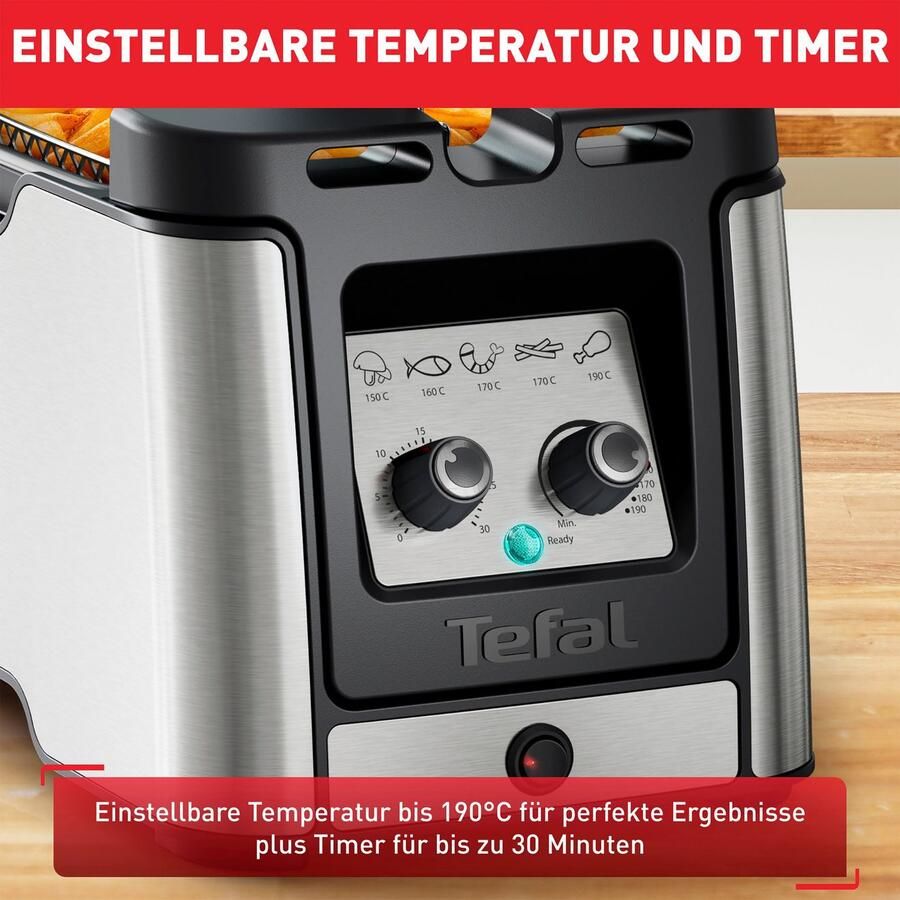 Tefal Clear Duo FR600D Frituurpan 3.5L 2000W Koude Zone Met kijkvenster Anti-geurfilter RVS - Foto 2