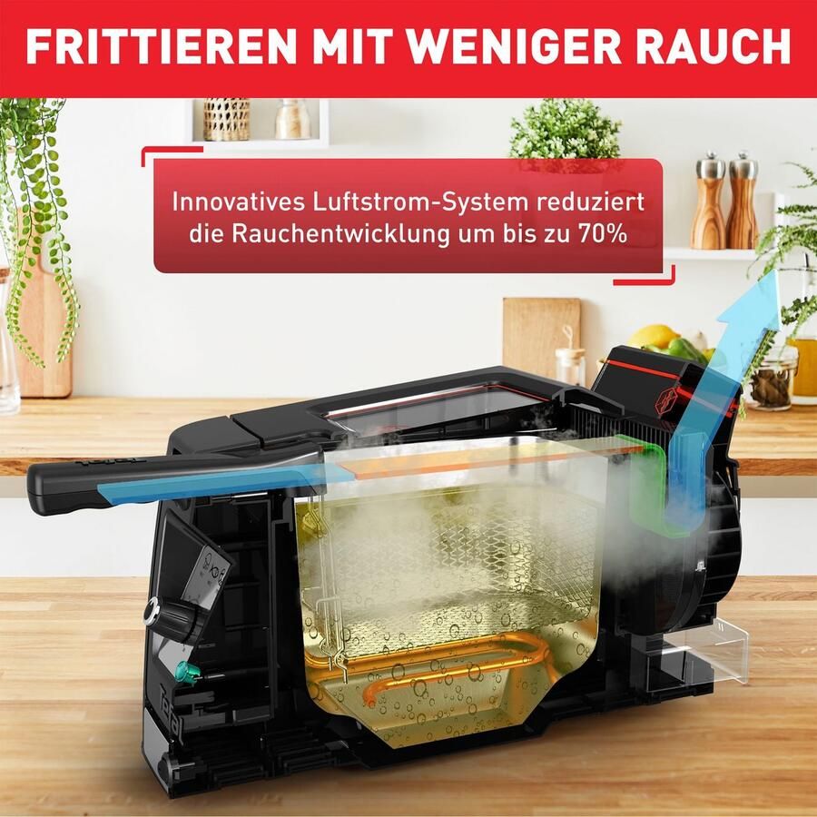 Tefal Clear Duo FR600D Frituurpan 3.5L 2000W Koude Zone Met kijkvenster Anti-geurfilter RVS - Foto 7