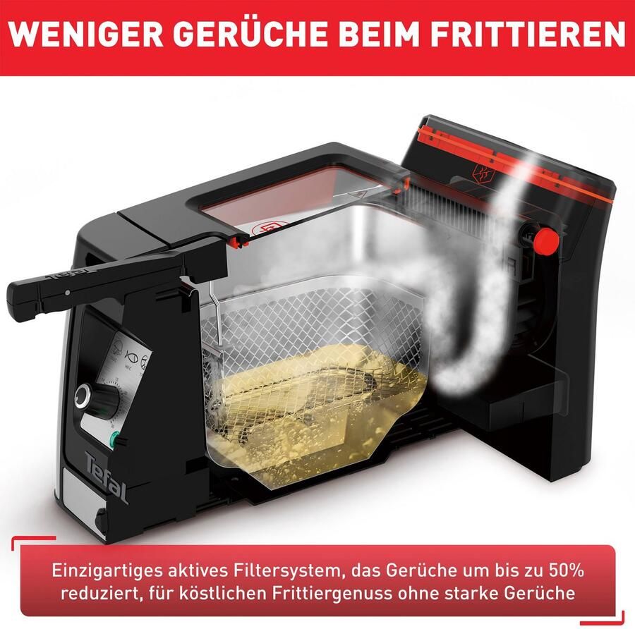 Tefal Clear Duo FR600D Frituurpan 3.5L 2000W Koude Zone Met kijkvenster Anti-geurfilter RVS - Foto 9