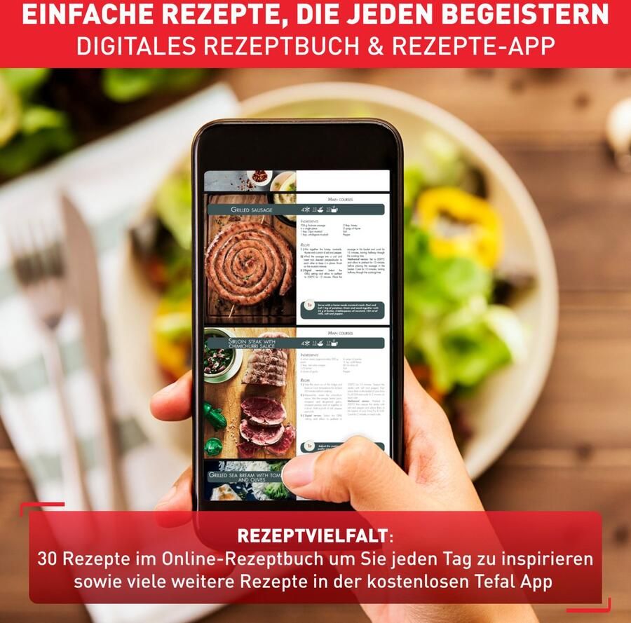 Tefal Friteuse Easy Fry & Grill Deluxe voor maximaal 6 personen 8 programma's energiebesparend zonder olie. ey505d - Foto 4