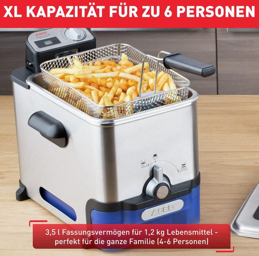 Tefal Oleoclean Pro Inox & Design FR8040 Koude zone frituurpan 3 5 L 2300W Oliefiltersysteem Beste uit de test consumentenbond Augustus 2025 - Foto 2