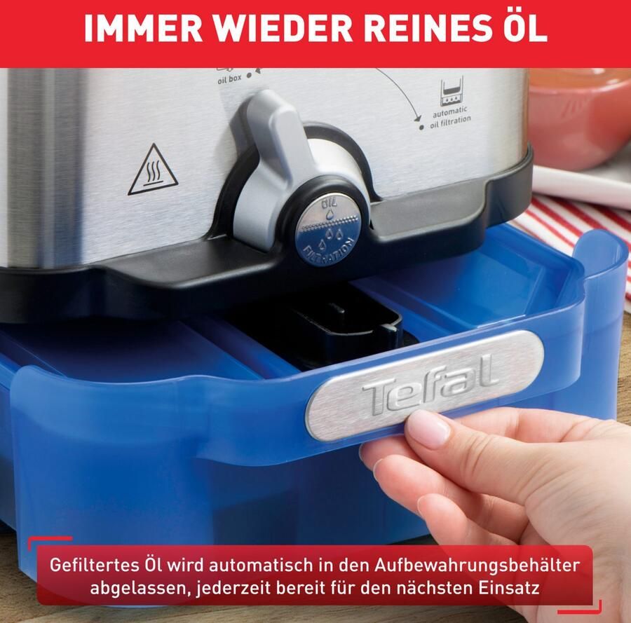 Tefal Oleoclean Pro Inox & Design FR8040 Koude zone frituurpan 3 5 L 2300W Oliefiltersysteem Beste uit de test consumentenbond Augustus 2025 - Foto 3