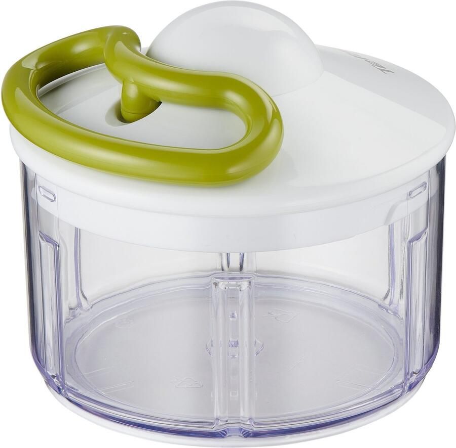 Tefal Groentesnijder 5-seconden hakmolen 500ml roestvrijstalen messen antislip soft-touch handvat wit groen - Foto 2