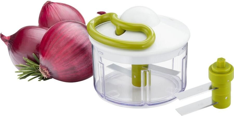 Tefal Groentesnijder 5-seconden hakmolen 500ml roestvrijstalen messen antislip soft-touch handvat wit groen - Foto 6