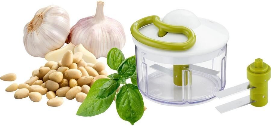 Tefal Groentesnijder 5-seconden hakmolen 500ml roestvrijstalen messen antislip soft-touch handvat wit groen - Foto 7