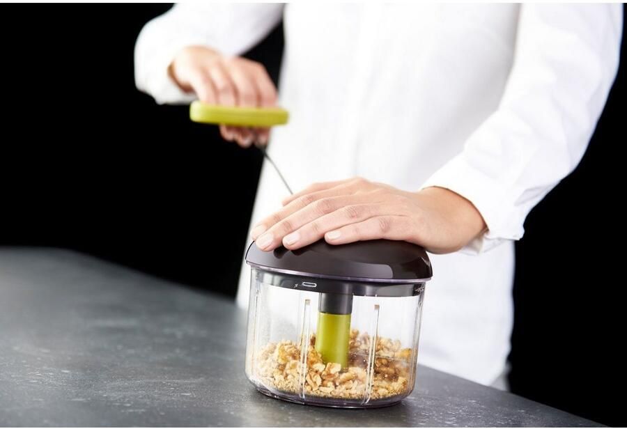 Tefal Groentesnijder 5-seconden hakmolen 900ml roestvrijstalen messen antislip ijscrusher puree zwart groen - Foto 4