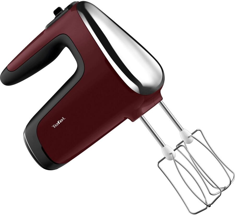 Tefal Powermix Silence HT6525 Handmixer Met Deeghaken en Gardes Staafmixer opzetstuk Variabele Snelheid en Turbofunctie Stille Werking 600W Rood - Foto 3