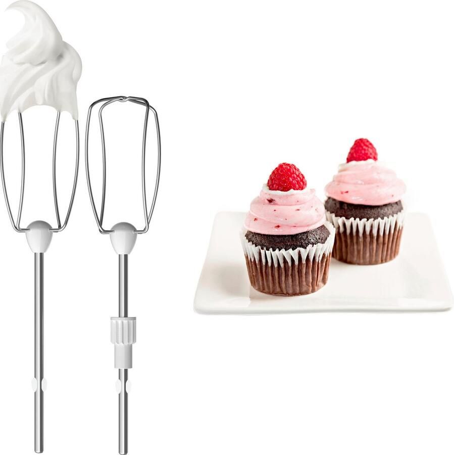 Tefal Powermix Silence HT6525 Handmixer Met Deeghaken en Gardes Staafmixer opzetstuk Variabele Snelheid en Turbofunctie Stille Werking 600W Rood - Foto 2