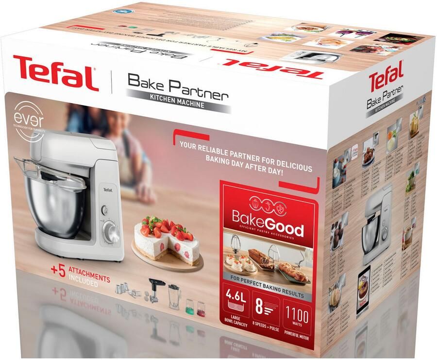 Tefal Keukenmachine QB525B Bake Partner duurzame metalen aandrijving planetair roersysteem - Foto 7