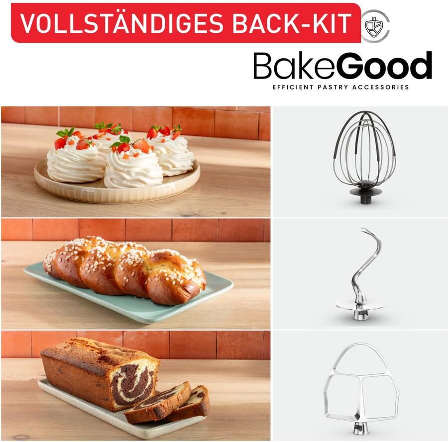 Tefal Keukenmachine QB525B Bake Partner duurzame metalen aandrijving planetair roersysteem - Foto 6