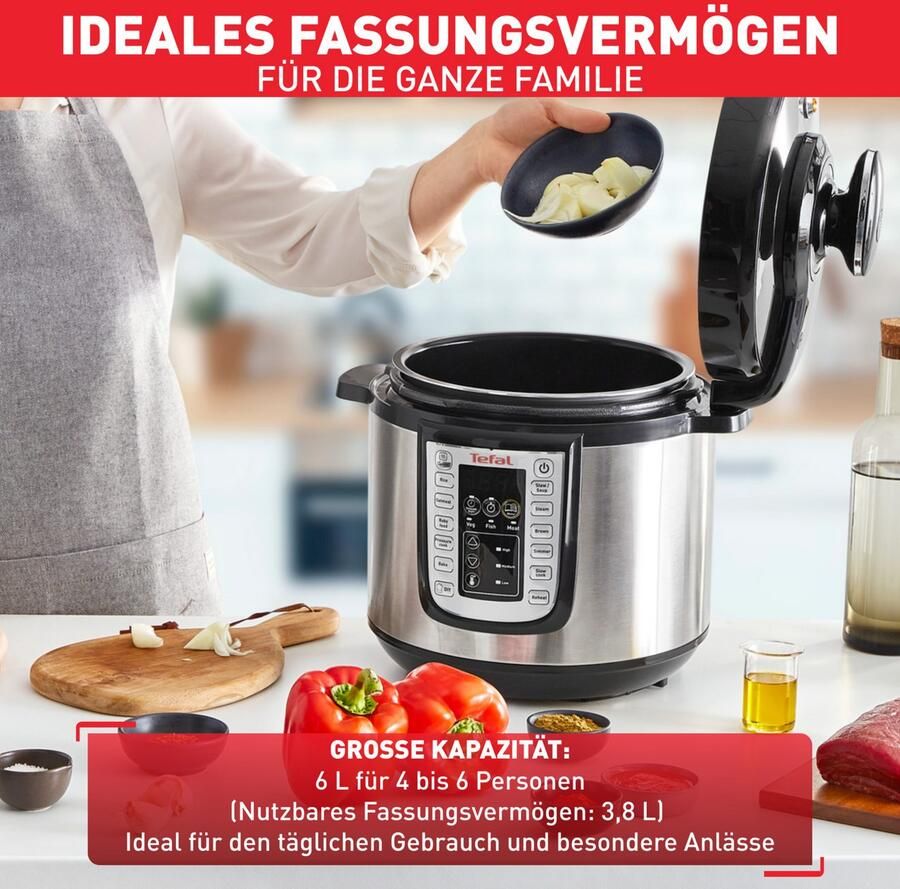 Tefal Multi-cooker Fast & Delicious incl. rijstlepel onderzetter maatbeker & recepten - Foto 3