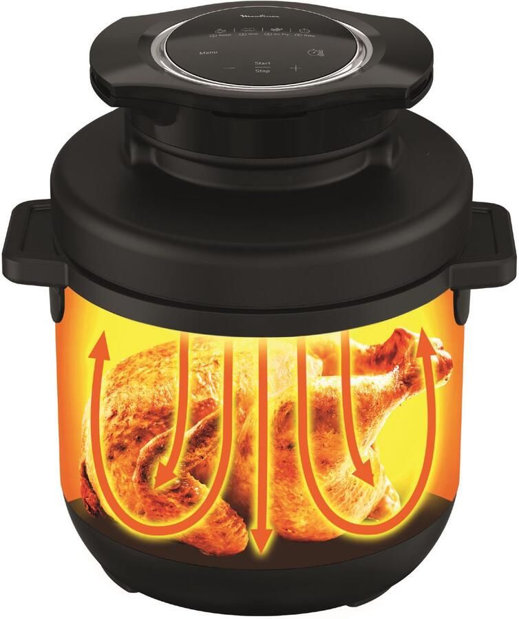 Tefal Multi-cooker Turbo Cuisine & Fry incl. Extra-Crisp deksel 1-knopsbediening Snelkookpan hete lucht friteuse 15 automatische programma's CY7788 - Foto 16