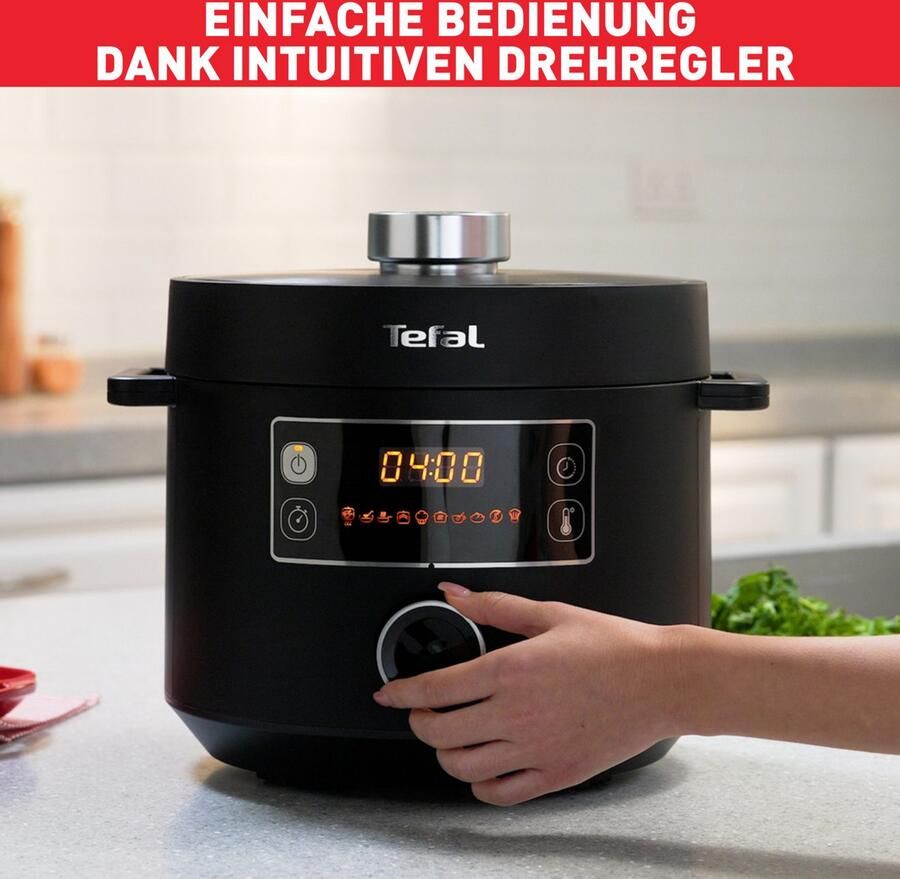 Tefal Multi-cooker Turbo Cuisine incl. stoominzet maatbeker rijstlepel en pollepel elektr. snelkookpan 10 aut. programma's 1-knops-bediening cy7548 - Foto 4