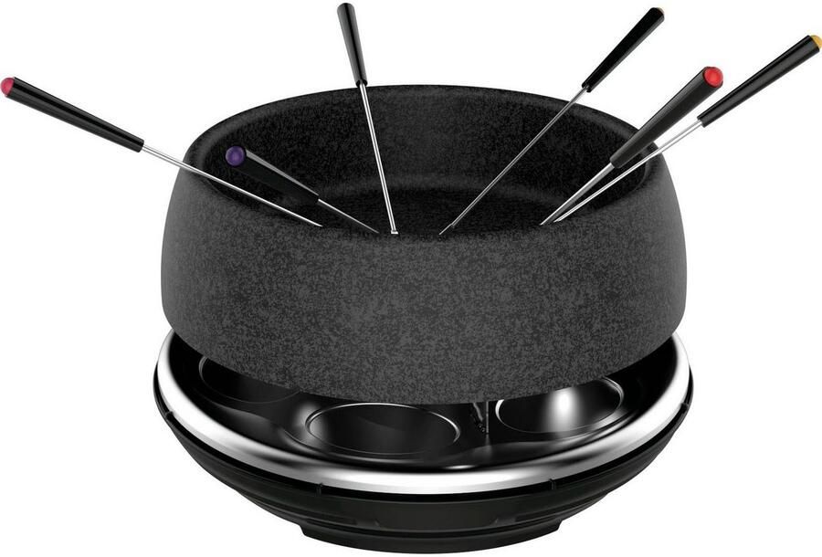 Tefal Raclette en fondueset Cheese 'n Co 6 raclettepannetjes 850 W voor 6 personen vaatwasmachinebestendig met receptenboek steen-look re12c8 - Foto 7