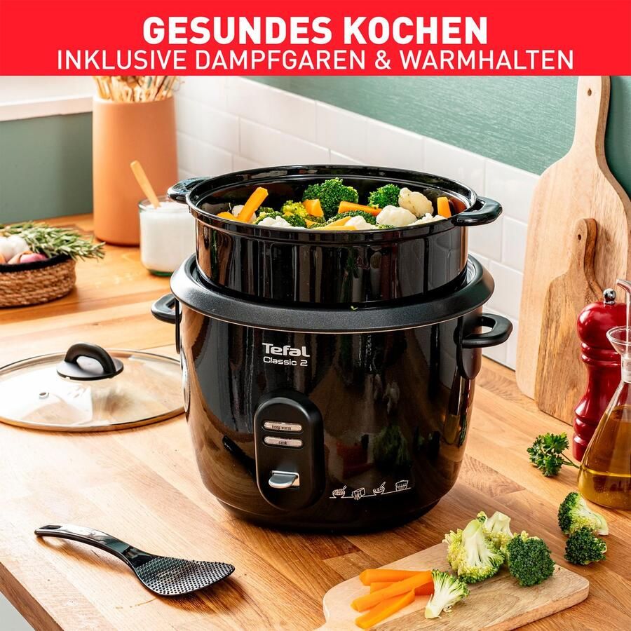 Tefal RK1038 Rijstkoker 1 8 L Geschikt voor Grote Porties Automatische Warmhoudfunctie Uitneembare binnenpan met anti-aanbaklaag - Foto 2