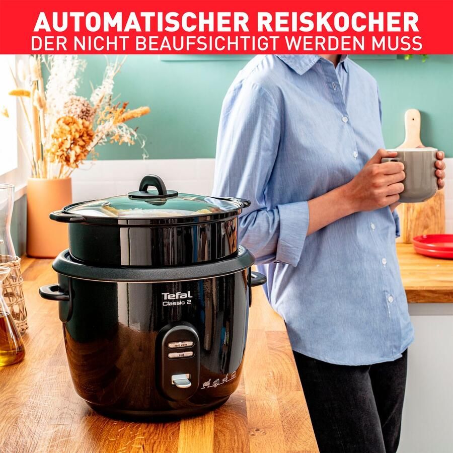 Tefal RK1038 Rijstkoker 1 8 L Geschikt voor Grote Porties Automatische Warmhoudfunctie Uitneembare binnenpan met anti-aanbaklaag - Foto 4