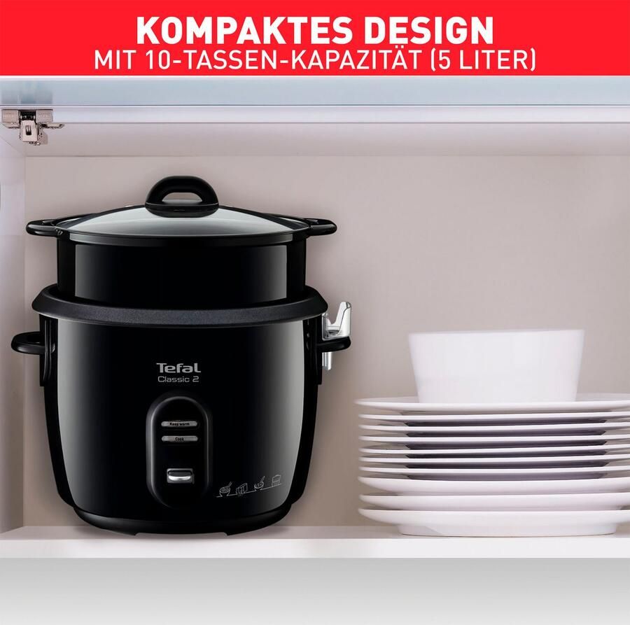 Tefal RK1038 Rijstkoker 1 8 L Geschikt voor Grote Porties Automatische Warmhoudfunctie Uitneembare binnenpan met anti-aanbaklaag - Foto 5