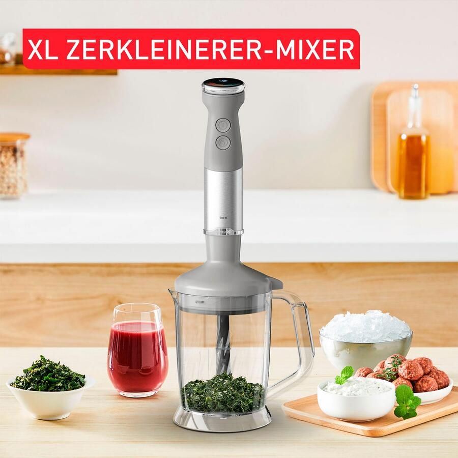Tefal Staafmixer HB67MB Quickchef+ 3-in-1 XL Verkleineraar klopper 5-in-1-opzetstuk stilte-modus - Foto 5