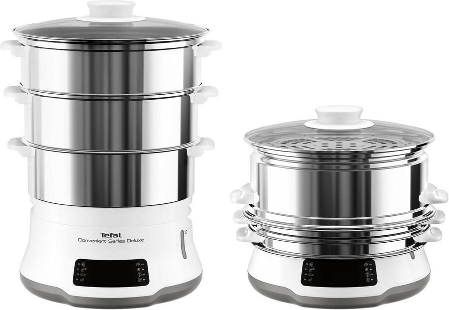 Tefal Stoomoven Convenient Series Deluxe Touchscreen 8 programma's 3 niveaus roestvrijstalen container VC502D - Foto 5