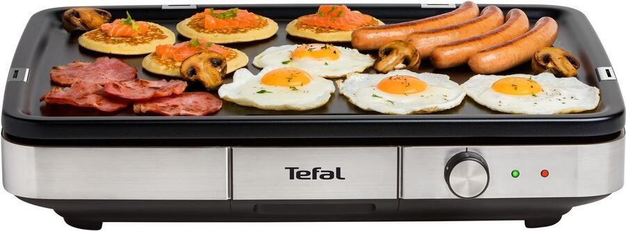 Tefal Tafelgrill CB690D Maxi Plancha XXL antiaanbaklaag inclusief afneembare windbescherming + houten spatel - Foto 5