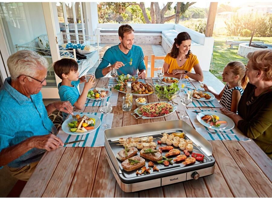 Tefal Tafelgrill CB690D Maxi Plancha XXL antiaanbaklaag inclusief afneembare windbescherming + houten spatel - Foto 3