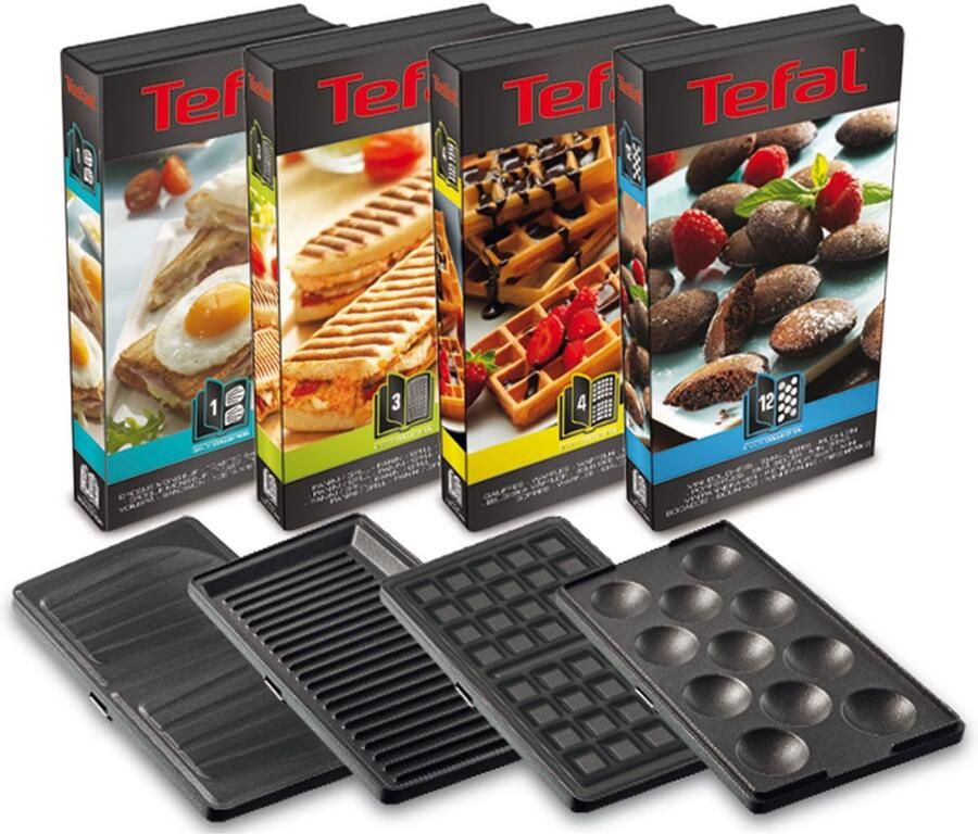 Tefal Snack Collection SW854D Contactgrill & Tosti-ijzer 4 verschillende Platen voor tosti's wafels panini's en poffertjes- RVS Anti-aanbaklaag - Foto 2