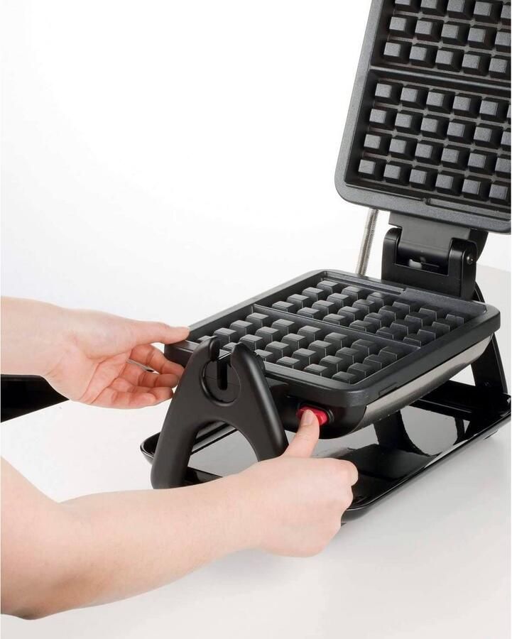 Tefal King Size WM756D Wafelijzer Anti-aanbaklaag Voor Grote Wafels Uitneembare Platen Regelbare Thermostaat 1200W - Foto 4