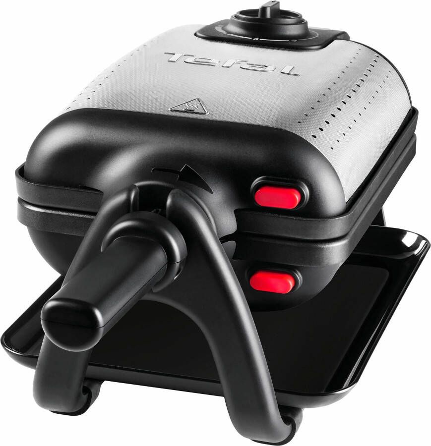 Tefal King Size WM756D Wafelijzer Anti-aanbaklaag Voor Grote Wafels Uitneembare Platen Regelbare Thermostaat 1200W