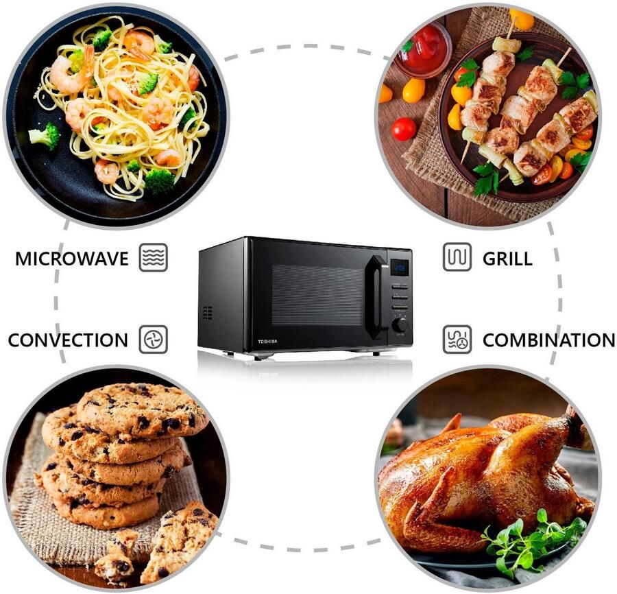 Toshiba Magnetron MW2-AC25TF(BK) Veelzijdige combifunctie - Foto 3