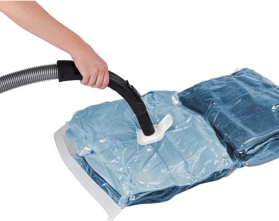 Wenko Vacumeerzak Reisset Vacuümzakken voor kleding voor ruimtebesparende opslag met pomp (set 6-delig) - Foto 8