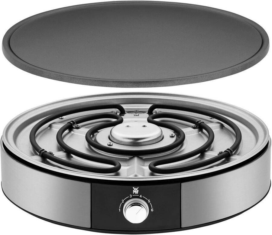 WMF Crêpe maker LONO crêperie afneembare vaatwasmachinebestendige plaat incl. crêpe-spatel en deegverdeler 6 warmtestanden overlooprand - Foto 2
