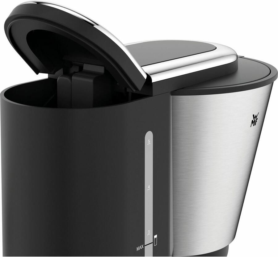 WMF Kitchenmini&apos;s koffiezetapparaat thermoskan zwart zilver 6 kopjes - Foto 4
