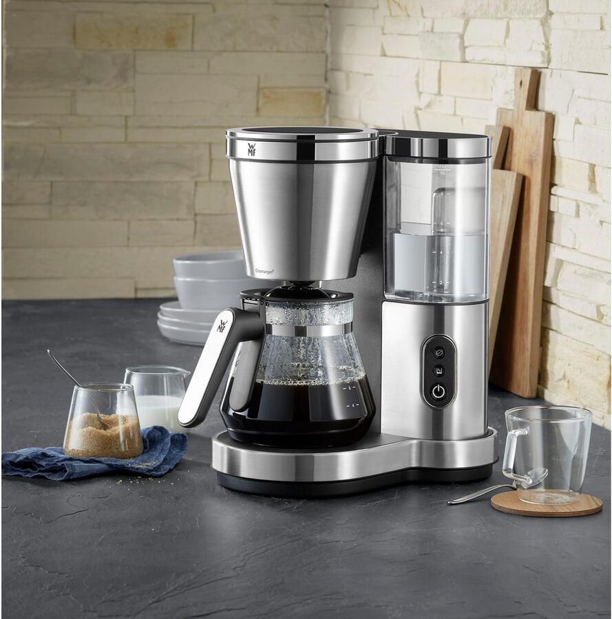 WMF Lono 0412300011 Filter Koffiezetapparaat Glazen Kan 12 Koppen Roestvrij Staal Modern Design