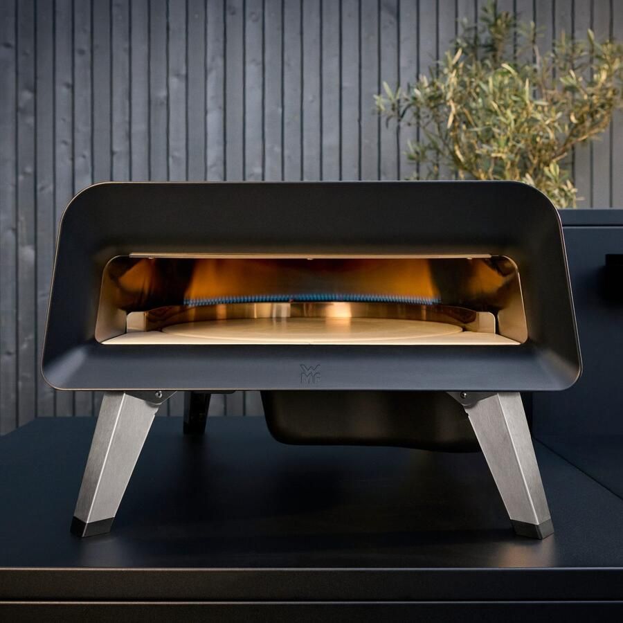 WMF Pizza-oven Pizzaiolo Pro gaspizzaoven knapperige resultaten in 90 seconden automatisch draaimechanisme hoogwaardige pizzasteen incl. pizzaschep - Foto 3