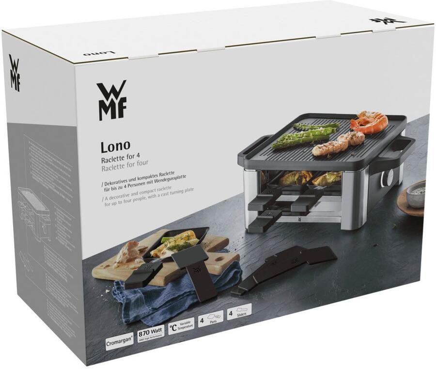 WMF Raclette LONO LED-verlichting opbergvak voor ongebruikte pannetjes