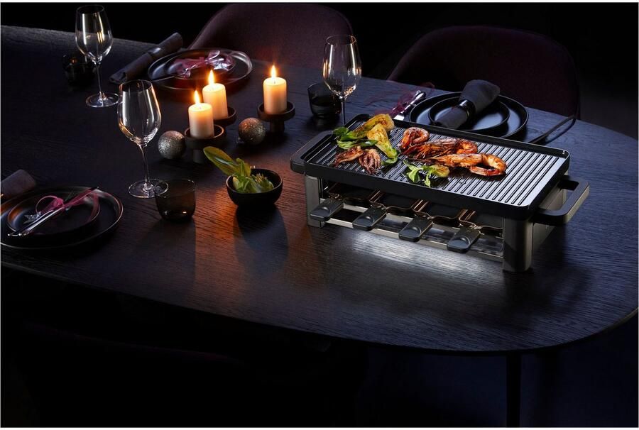 WMF Raclette Master indirecte LED-verlichting keramische coating Variabele temperatuur vaatwasmachinebestendige pannetjes en spatels - Foto 4