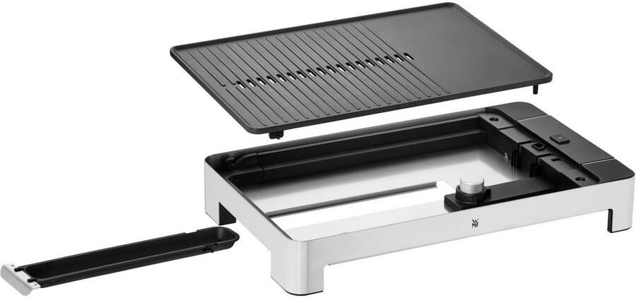 WMF Tafelgrill LONO vlak & geribbeld traploze temperatuurinstelling anti-aanbak grillplaat - Foto 4