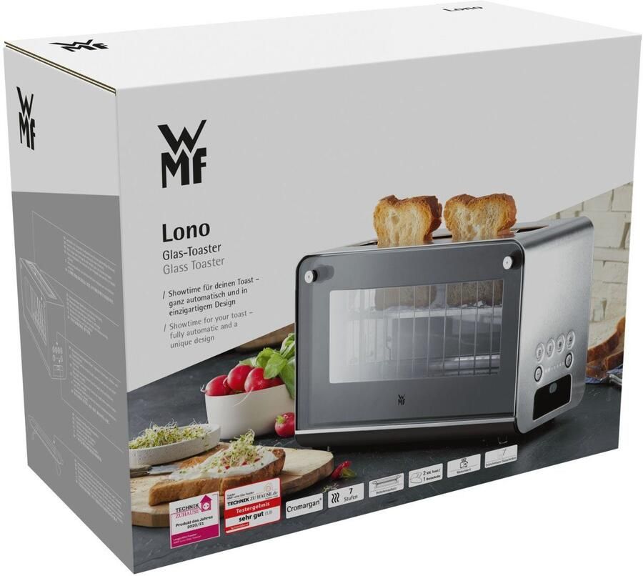 WMF Lono Glazen Broodrooster 7 Bruiningsniveaus RVS Voor Perfecte Toast - Foto 2