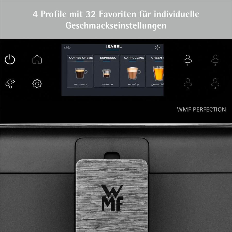 WMF Volautomatisch koffiezetapparaat Perfection 740 CP820810 intuïtieve gebruikersinterface perfecte melkschuim zelfreinigend