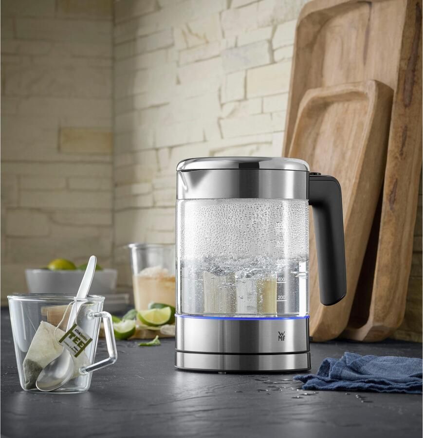 WMF KITCHENminis Glazen Waterkoker 1L Compact LED-verlichting BPA-vrij