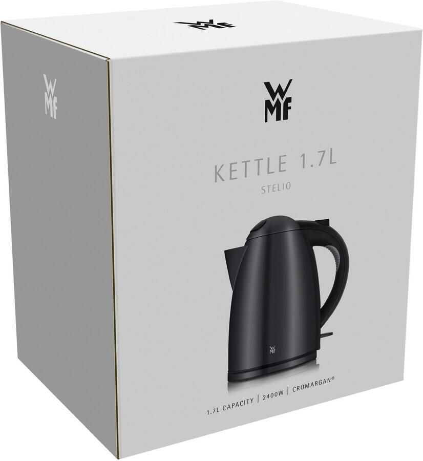 WMF Waterkoker Stelio Deep Black 1 7 l Cromargan verlichte waterniveau-indicator 2400 Watt - Foto 3